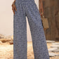 Ditsy Floral Print Wide Leg Pants
