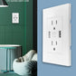 Dual USB Wall Outlet Port 15A Power Socket Charger AC Receptacle Plate Panel 110