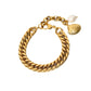 Stainless Steel Freshwater Pearl Bracelet With Gold Plated