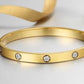 Gold Bracelets For Women 14K Gold Plated Friendship Love Bangle Bracelets Cubic Zirconia Stainless Steel Bracelet Jewelry Christmas Valentines Graduation Gifts For Women Teen Girls
