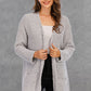 Angel Wings Pocketed Open Front Long Sleeve Cardigan