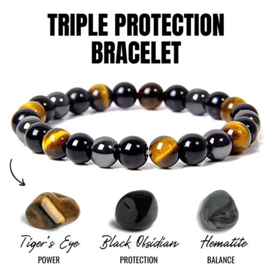 Same Unisex Style Couple Tigereye Protection Bracelet