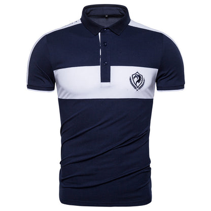 Casual Stitching Shirt Short-sleeved T-shirt Summer Embroidery Advertising Shirt