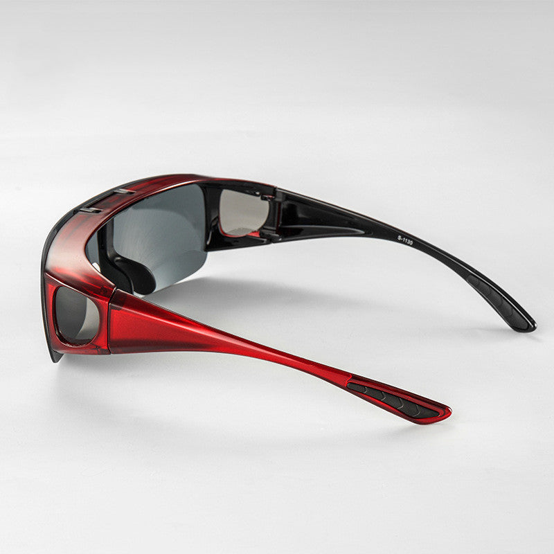 Rock Brothers Flip Travel Glasses Set Mirror Polarized Windproof
