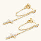 Moissanite 925 Sterling Silver Cross Earrings