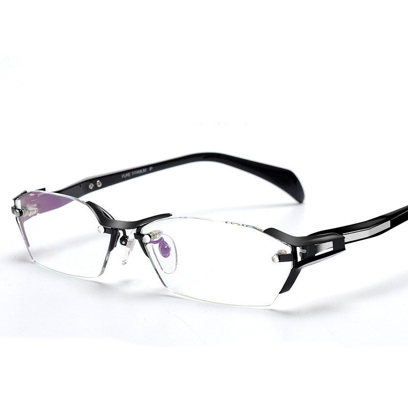 Glasses Frame Rimless Pure Titanium Glasses Frame Women