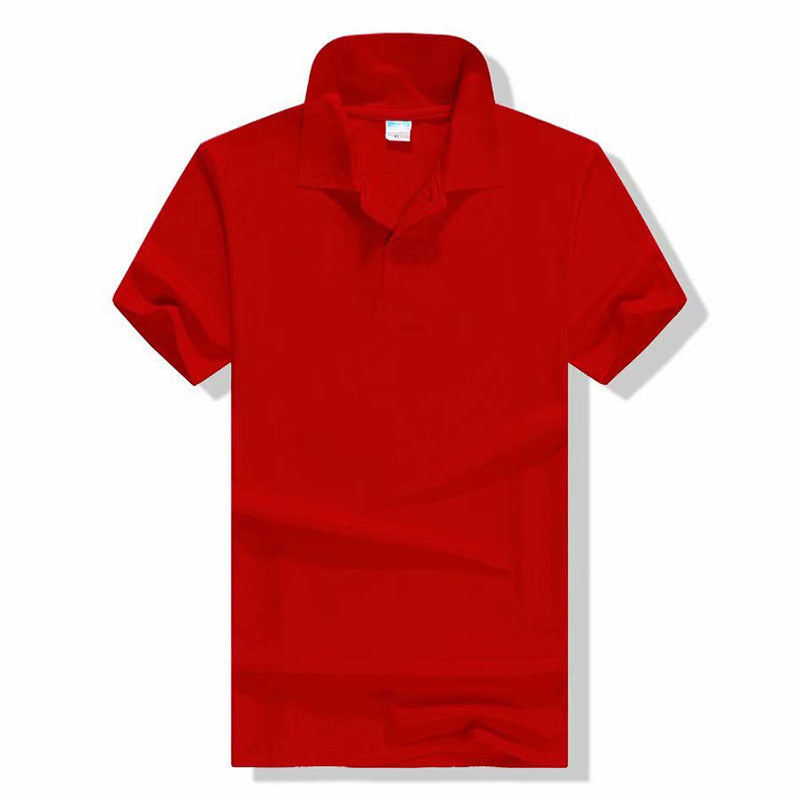 Cotton-polyester Polo Shirt Short-sleeved Work Clothes Custom Printed Culture Advertising Shirt Business Attire Lapel T-shirt Embroidery