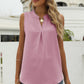 Notched Sleeveless Tank