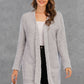 Angel Wings Pocketed Open Front Long Sleeve Cardigan