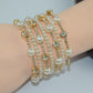 Simple Multi-layer Pearl Rhinestone Bracelet For Women