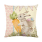 Easter Print Embrace Pillowcase Linen Living Room Headrest Cover