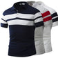 Men's Slim-fit Striped Short Sleeves T-shirt European And American Leisure Polo Shirt Foreign Trade Men Short T-shirt