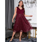 Women's V-neck Temperament Slim Polka-dot High-end Dress
