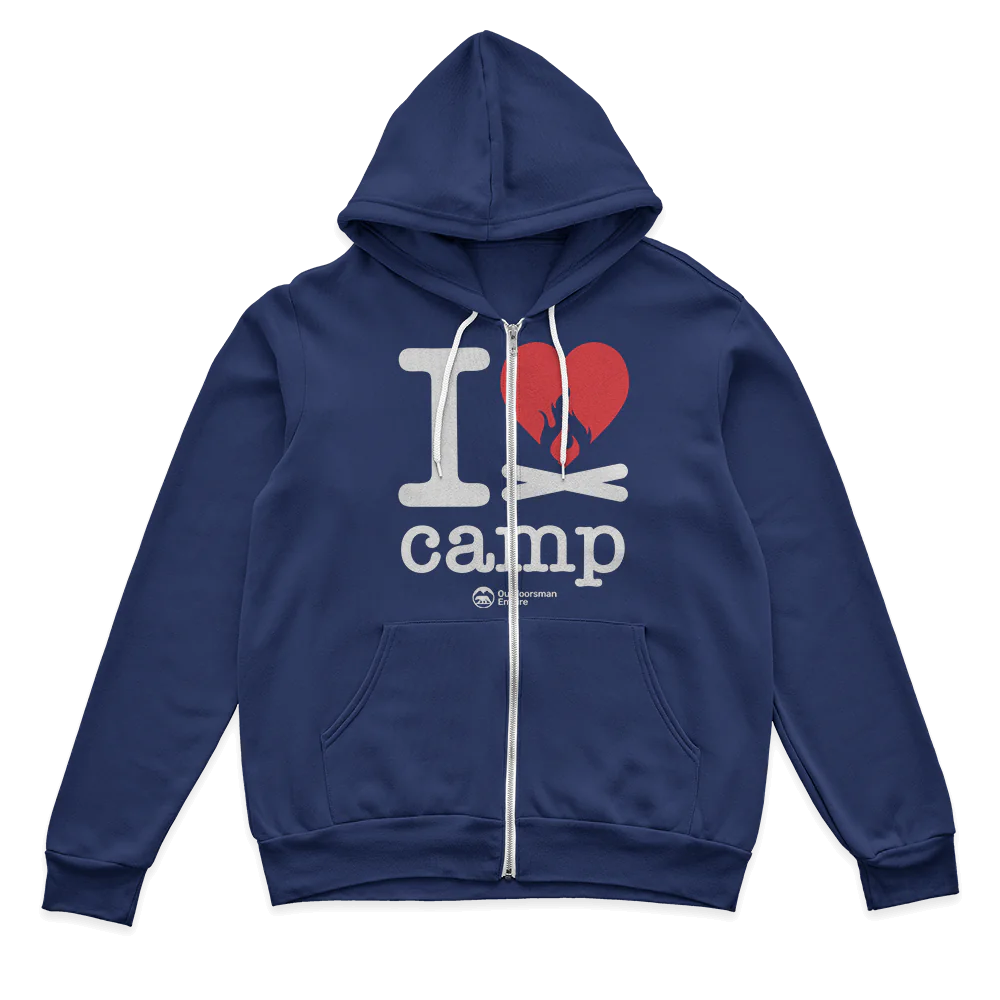 I Love Camp Zip Hoodie for Men