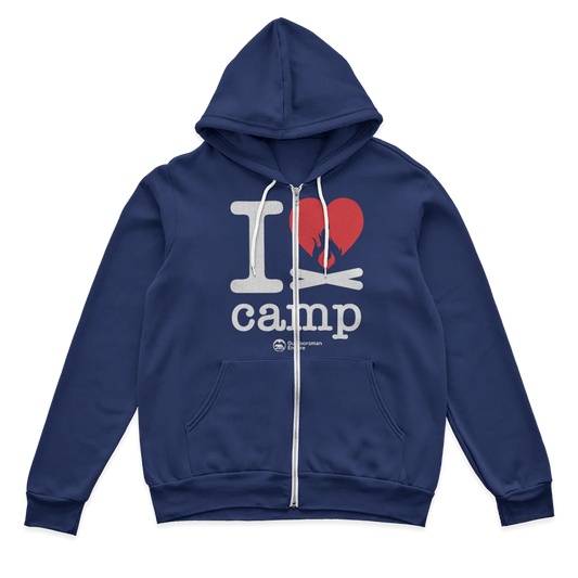 I Love Camp Zip Hoodie for Men