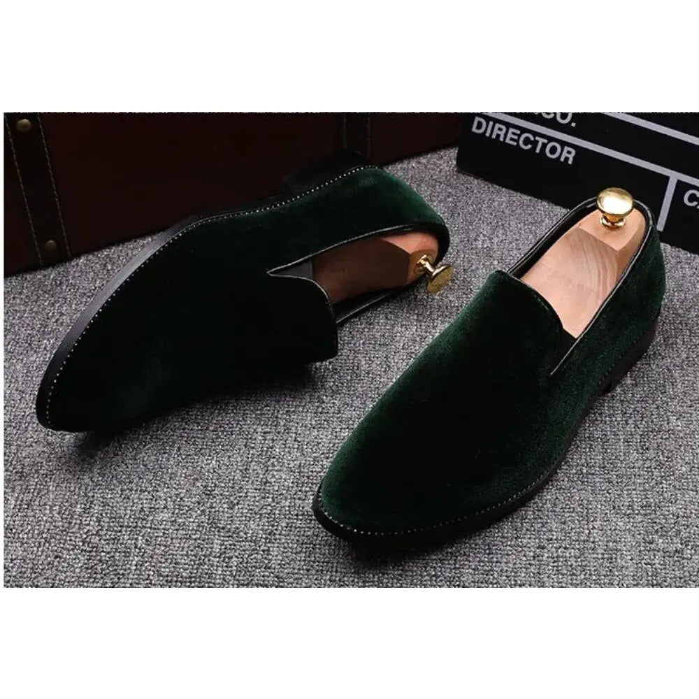 Red Bottom Suede Loafers for Men