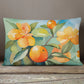 Florida Orange Blossom in Watercolor Throw Pillow