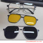 Driving Men's Three-in-one Magnetic Aluminum Magnesium Glasses
