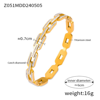 Refined Stylish And Versatile Niche Titanium Steel Bracelet