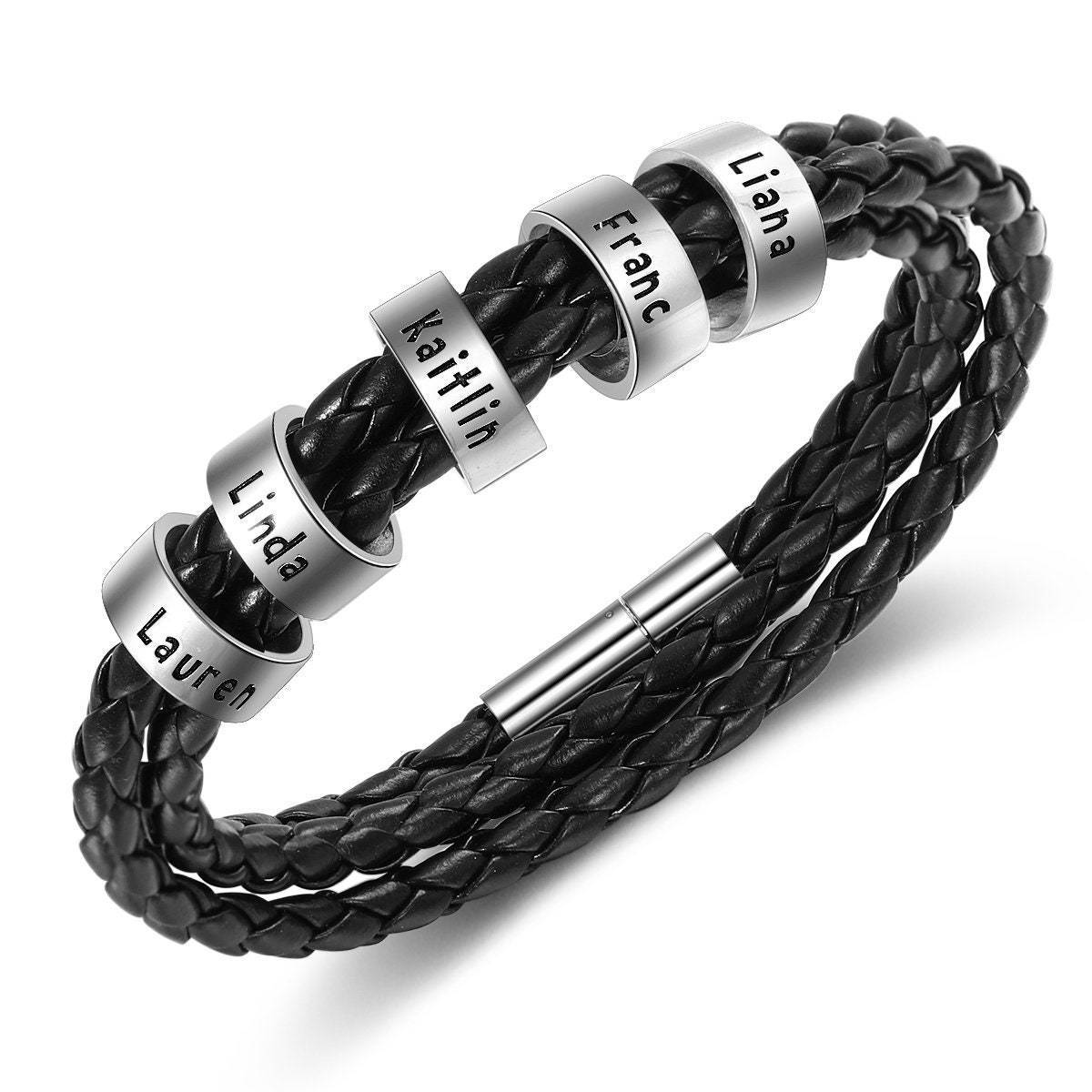 Creative DIY Carved Letter Bracelet