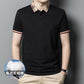 Summer Long-staple Cotton High-end Polo Shirt Men's Business Ice Silk Lapel T-shirt Top