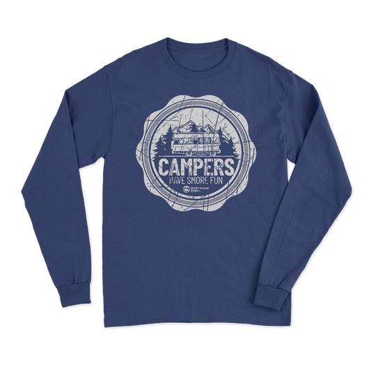 Camping Seal Men Long Sleeve Shirt