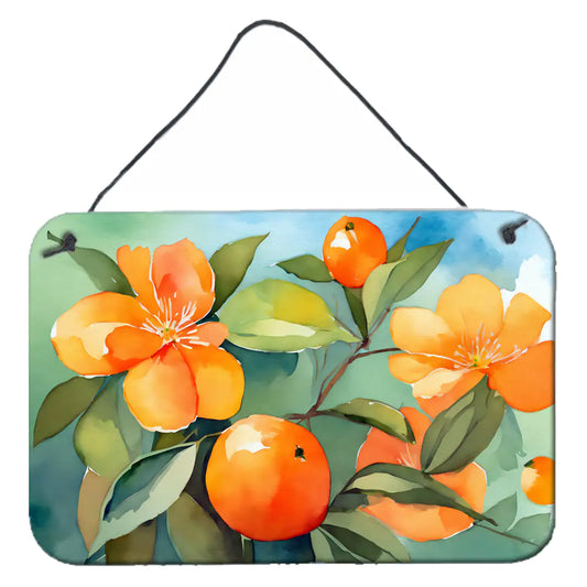 Florida Orange Blossom in Watercolor Wall or Door Hanging Prints