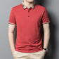 Summer Long-staple Cotton High-end Polo Shirt Men's Business Ice Silk Lapel T-shirt Top