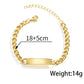 A Simple Men's And Women's Curved Sign Engraved Bracelet With DIY Letters