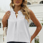 Notched Sleeveless Tank