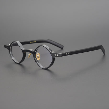 Men's Irregular Shape Republic Of China Style Vintage Glasses Rim