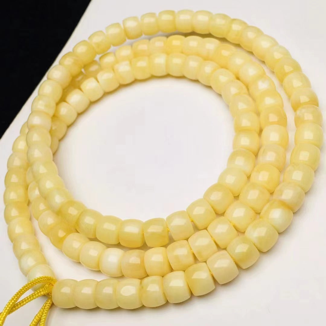 Natural Beeswax Straight Cut Buddha Beads Chicken Oil Crafts Accessories