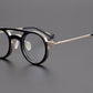 Personalized Couple Style Handmade Art Round Myopia Glasses  Full Frame Plate Tide