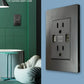 Dual USB Wall Outlet Port 15A Power Socket Charger AC Receptacle Plate Panel 110