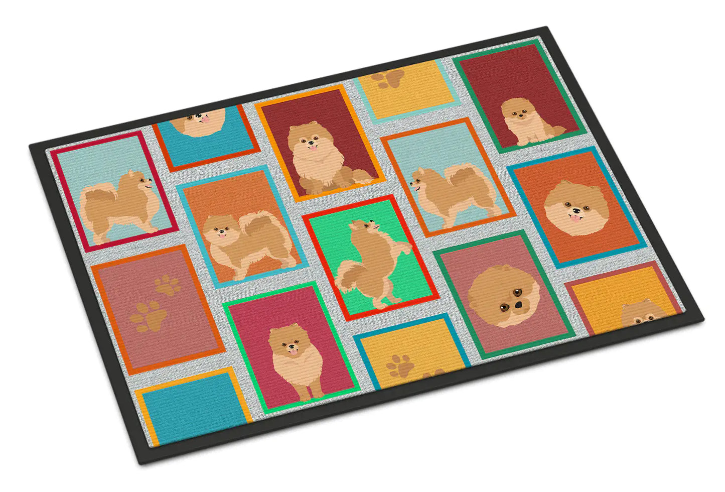 Lots of Orange Pomeranian Doormat