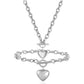 Stainless Steel OT Buckle Heart-shaped Suit Bracelet