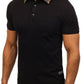 Men's Solid Color POLO Shirt Camouflage Lapel Casual Short-Sleeved Slim T-Shirt Men