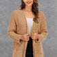 Angel Wings Pocketed Open Front Long Sleeve Cardigan