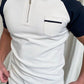 POLO Shirt Zipper Knit Jacquard Men's T-shirt