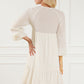 Tie Neck Balloon Sleeve Mini Dress