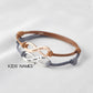 Stainless Steel 8-word Buckle Rose Gold Plating Adjustable Woven Hand Strap