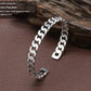 Women's S925 Sterling Silver Retro Opening Distressed Simple Bracelet