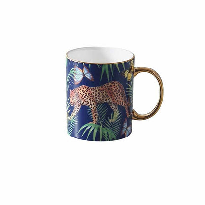 Large Capacity Bone China Coffee Mug Set