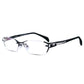 Glasses Frame Rimless Pure Titanium Glasses Frame Women
