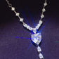 3 Carat Moissanite 925 Sterling Silver Drop Necklace