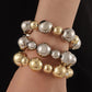 Punk Style Exaggerated Round Bead Chain Bracelet, Hip-hop Trend Geometric Metal Set Bracelet