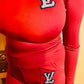 Two Pieces Design Set Sexy Outfits Long Sleeve & Long Pants Pullover Tracksuit With Pockets