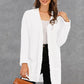 Angel Wings Pocketed Open Front Long Sleeve Cardigan