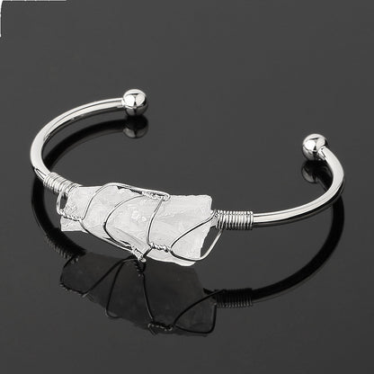 Gold-plated winding amorphous crystal bracelet