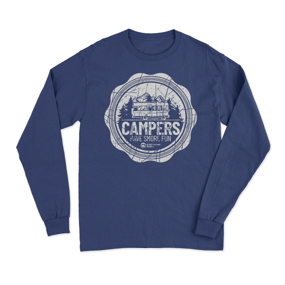 Camping Seal Men Long Sleeve Shirt